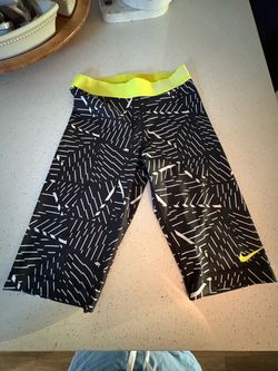 Nike Pro Compression Shorts Black White Print