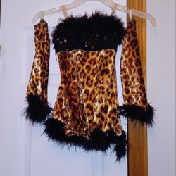 Leopard Girls Dance Outfit Size 4 T