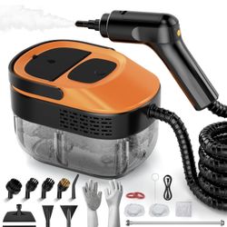 Limpiador de vapor para el hogar y el automóvil: vaporizador portátil de mano de 2500 W para limpieza con mango de 3 niveles, calentamiento de 15 segu