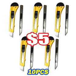 Lot knife utility box cutter retractable snap off lock razor sharp blade tool