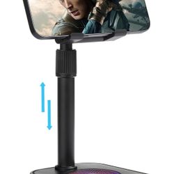 Gifts for Men Women, Phone Stand with Bluetooth Speaker, Birthday Gifts Him Her, Adjustable Height Phone Holder with HD Stereo Sound Fits All Phones &