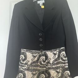 Beautiful Italian Black Suit With Lace