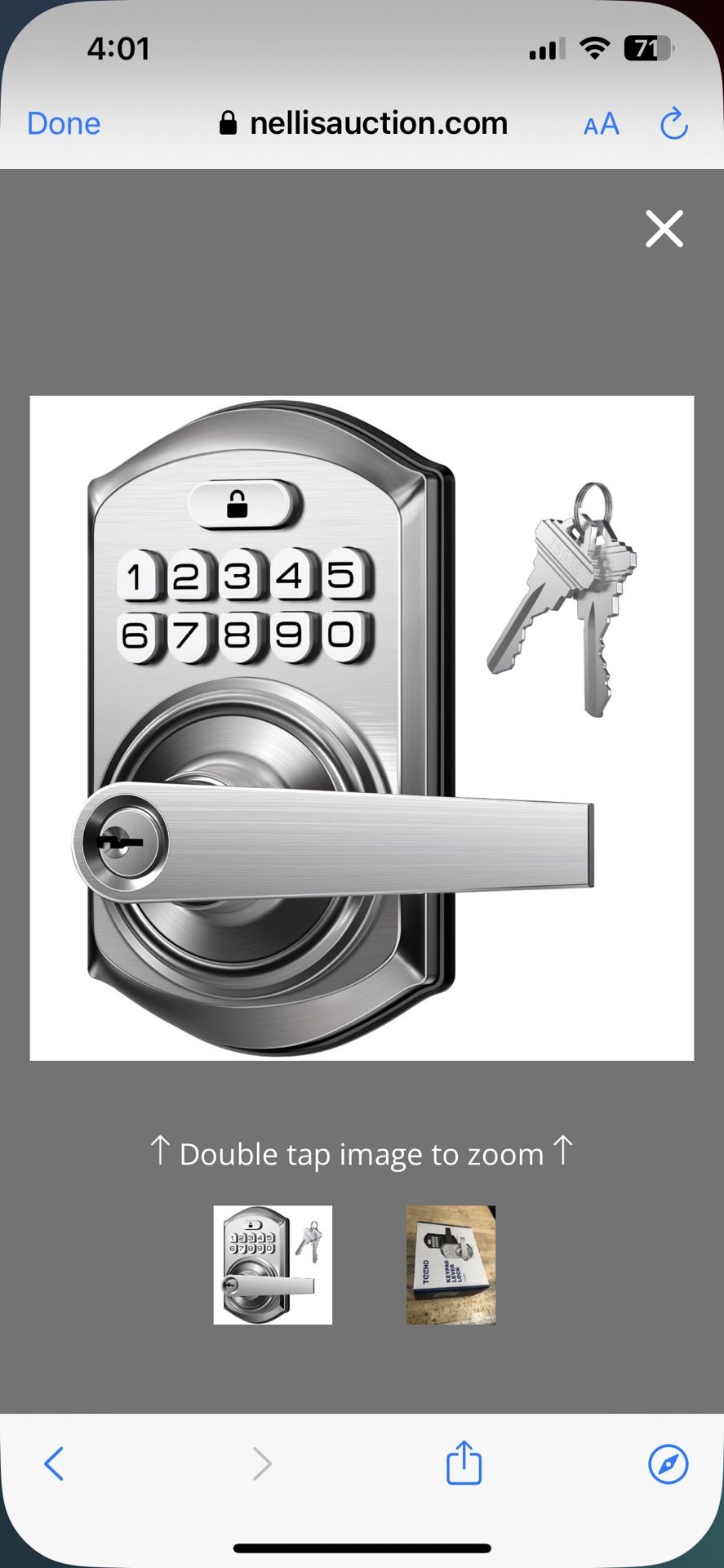 TEEHO TE004 Keyless Entry Keypad Door Lock With Handle - Smart Digital Electronic Lock For Interior Door With Anti-Peeping, Auto Lock & Passage Mode -