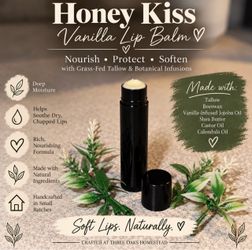 Honey Kiss Tallow Lip Balm - Vanilla