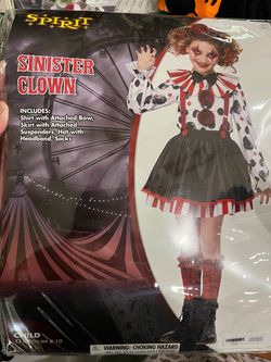 Sinister clown costume- kids