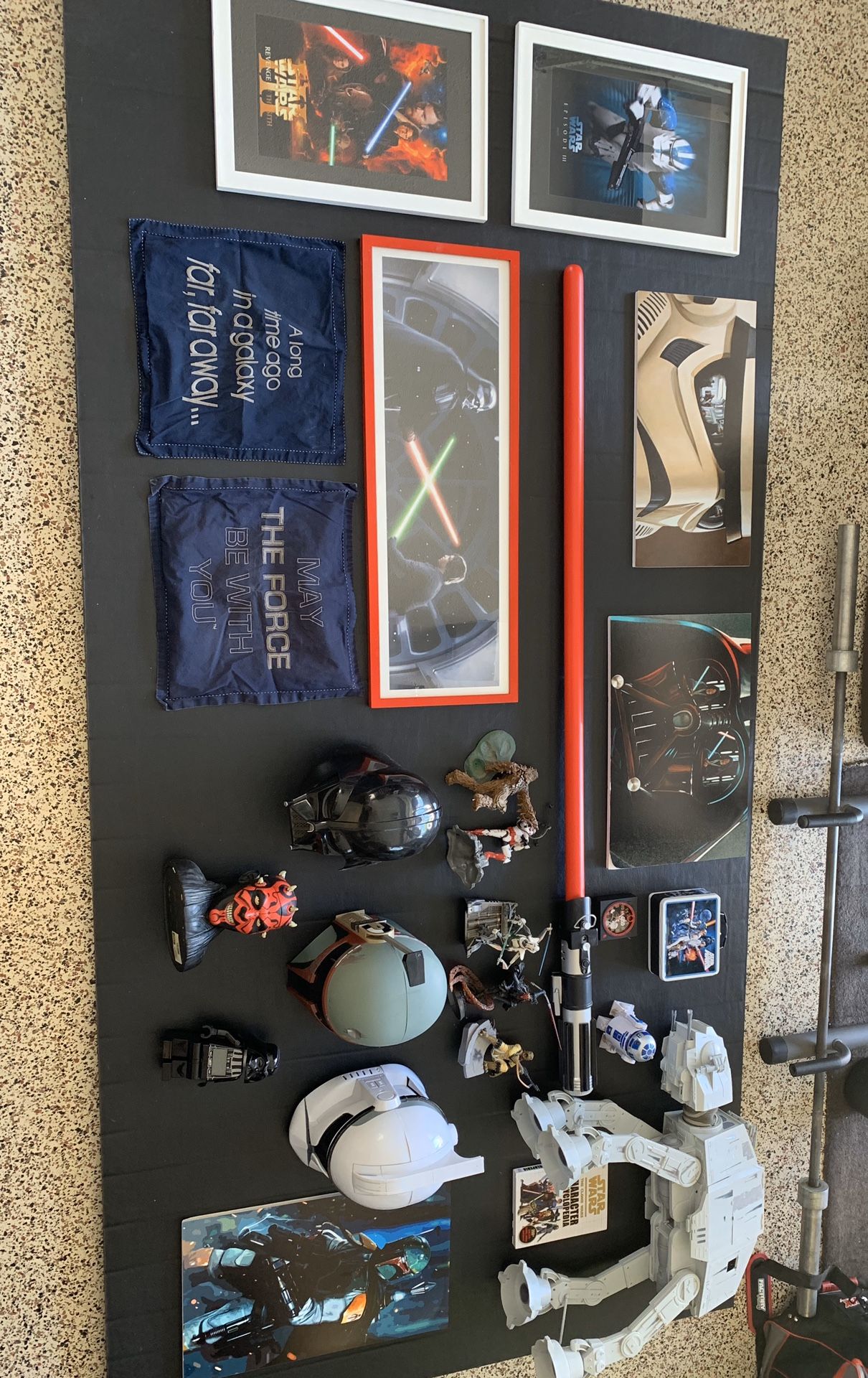 Star Wars collectibles room decor