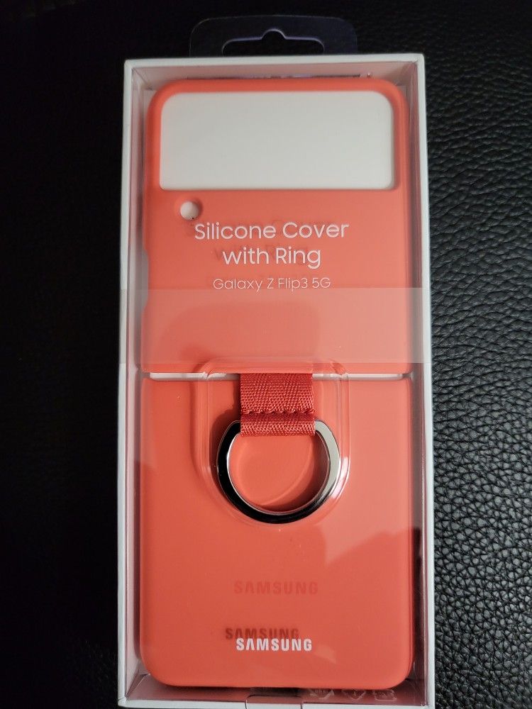 NEW

Galaxy Z Flip3 5G Silicone Cover with Ring, Coral

