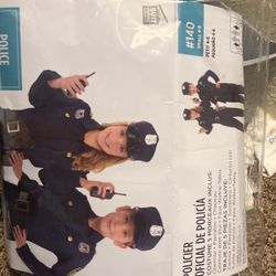 Kids Cop Costume Size 4-6