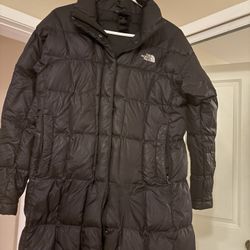 north face woman long down coat