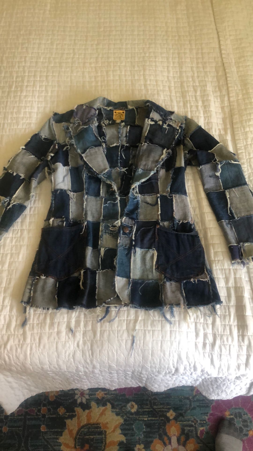 Original 1970s Vintage Flo Toronto Denim Patchwork Jacket