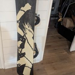 Burton 156 Snowboard Deck W Burton Med Bindings 