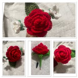 Valentine’s Gift For Your Love Ones Crochet Flowers With A Pen