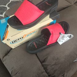 womens red sandals 