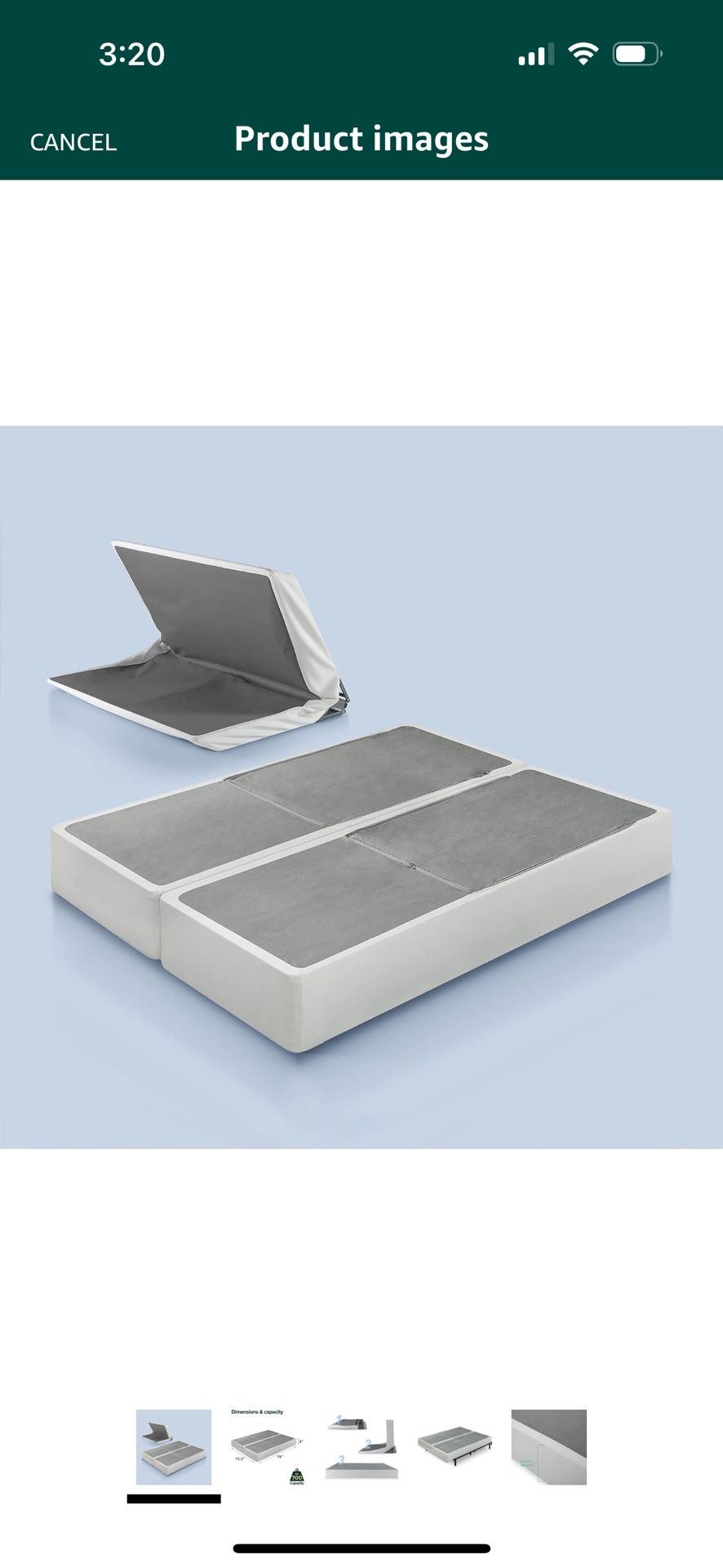 ZINUS 9 Inch Bifold Metal Box Spring / Mattress Foundation / Split