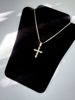 gold cross necklace
