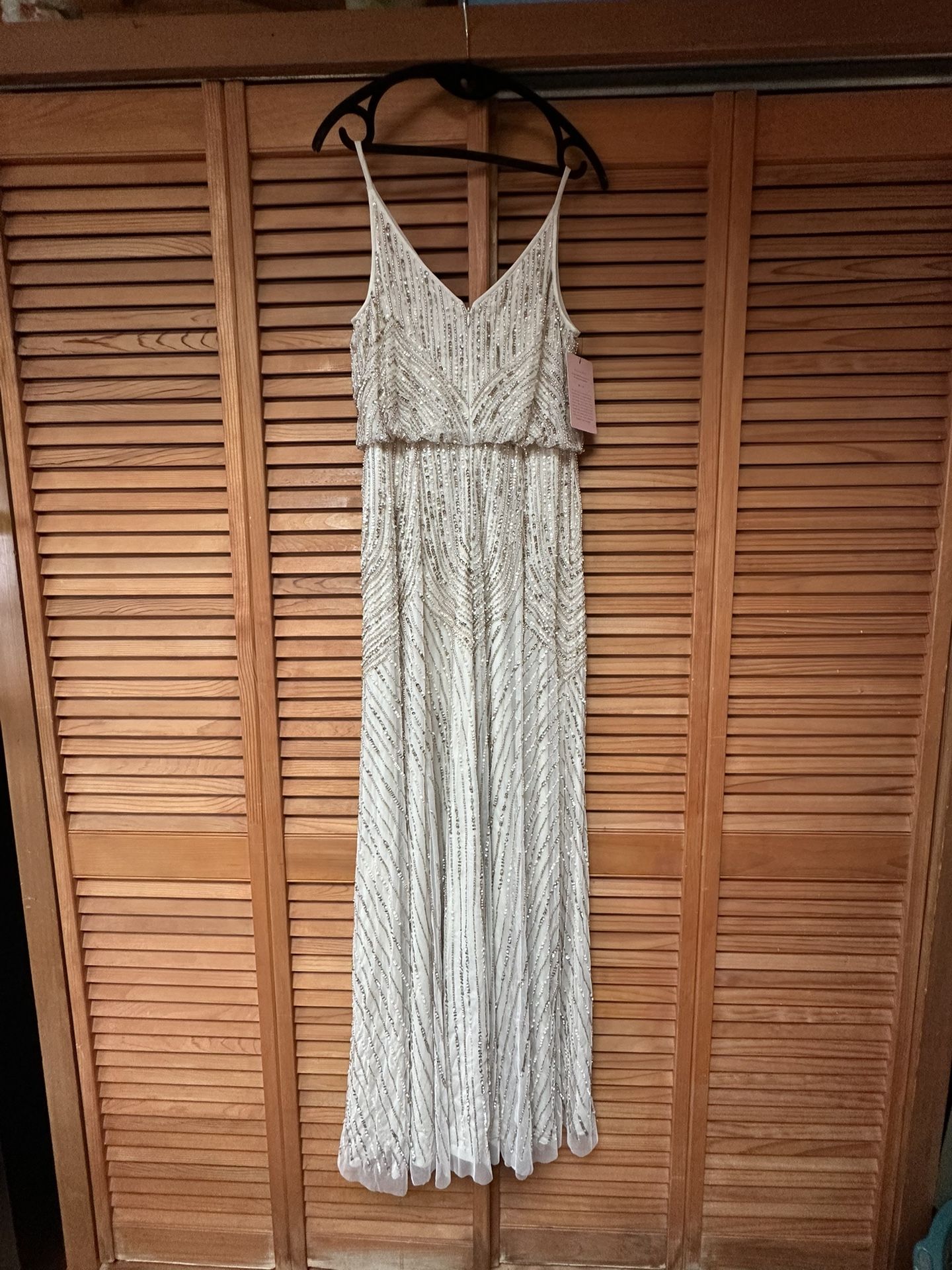 BHLDN Beaded Fidelia Gown (Oyster) Size 6