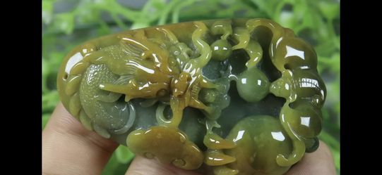 Rare carved jade. Tested as Jadeite specimen. 100.78grams.