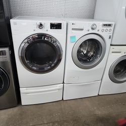 Lg And Kenmore Front Load Washer And Dryer Set 
