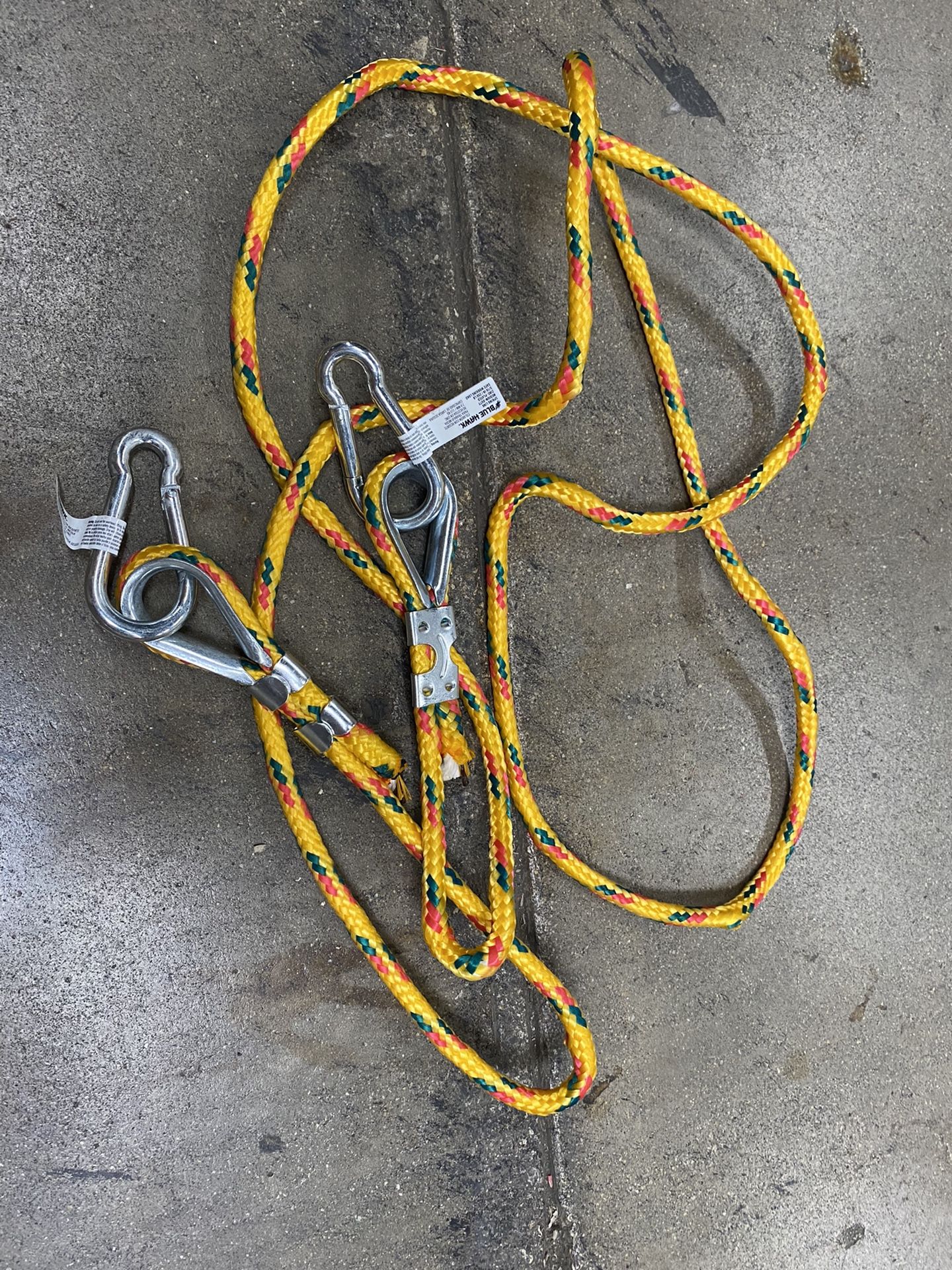 9ft Rope With Thimble, Clamp And Snap Hook For General Use