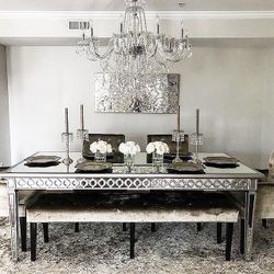 Z Gallery Sophie Collection Mirror Dining Room Table