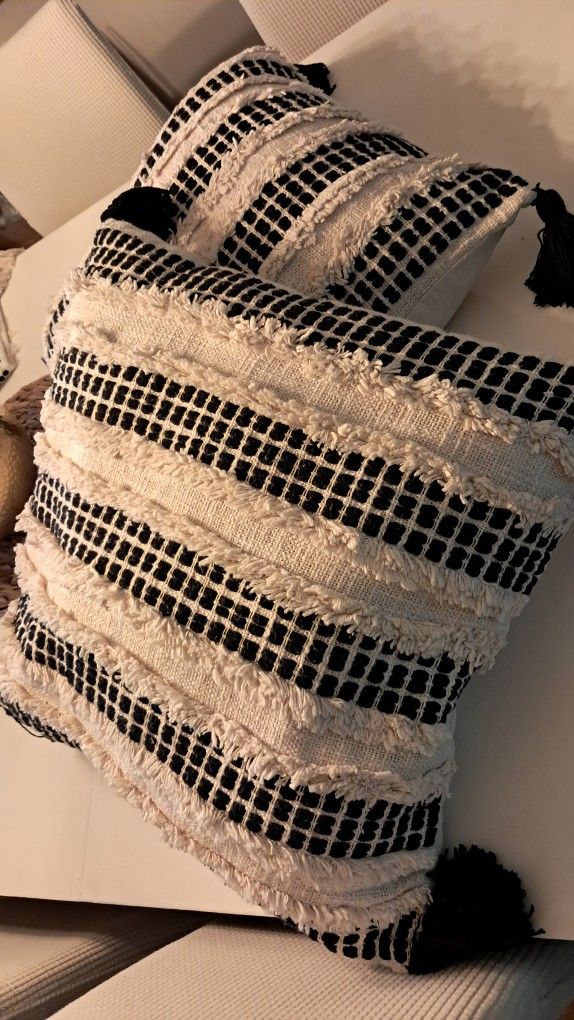 Cushions (2) OFFWHITE & BLACK