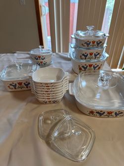 Vintage Corningware Festival Bluebird Set 25 pieces