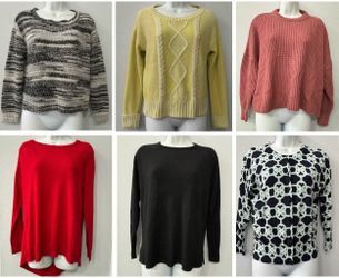 lot of 6 women’s sweaters GUC size S/M - H&M Mossimo Apt 9