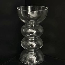 Bubble Glass Pillar Candle Holder Modern Vase Decor Funky Drink Glass