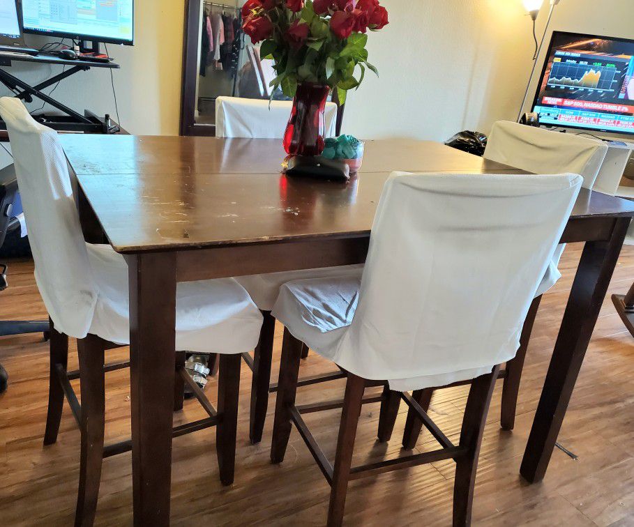 Free Dining Table With 4 Chairs Set