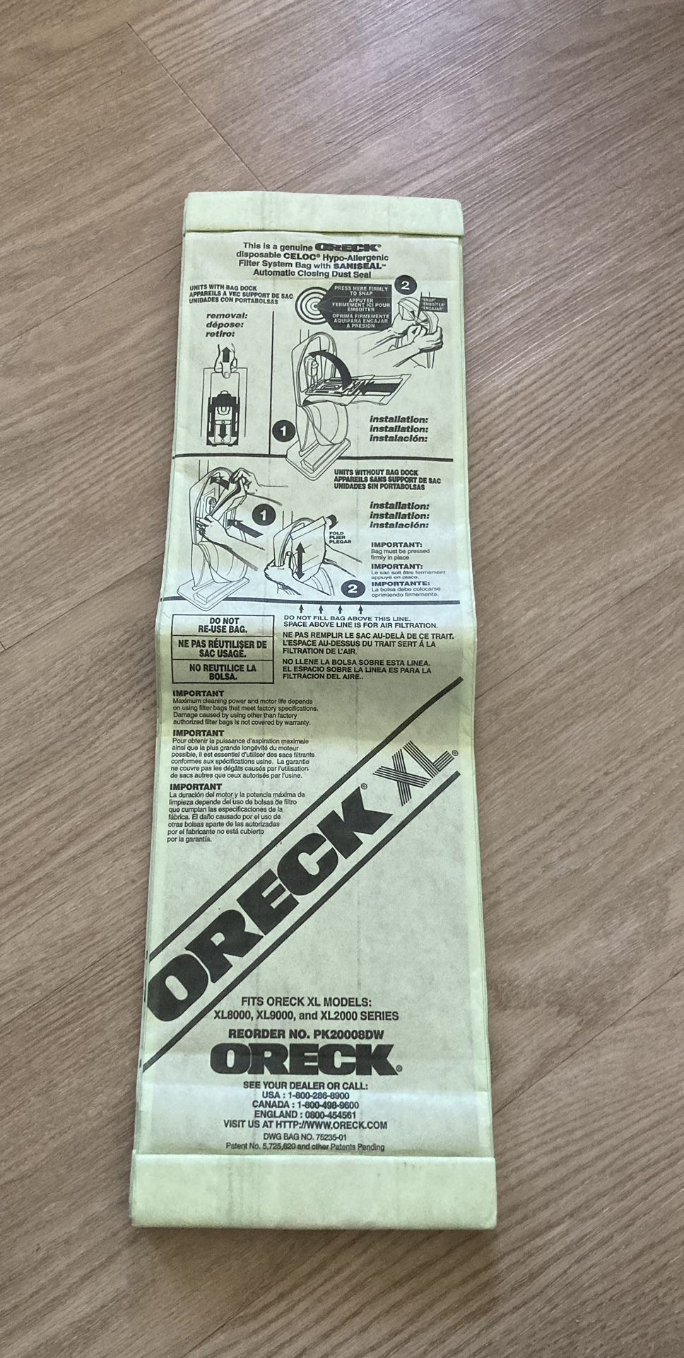ORECK Vacuum Bags