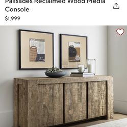 Brand New Palisades Reclaimed Wood Media Console