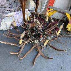 Vintage Antler Chandelier, indoor outdoor
