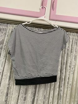 Striped off the shoulder top
