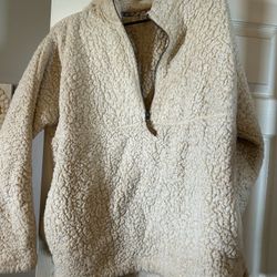 Sherpa Jacket/sweatshirt Size Xl 