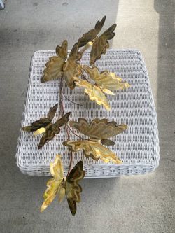 Vintage Brass Butterfly Wall Art Metal Decor