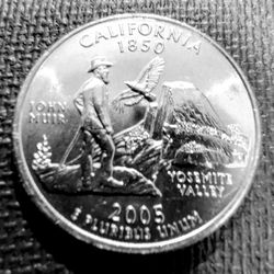 2005-P California State Quarter Uncirculated From US Mint Roll 