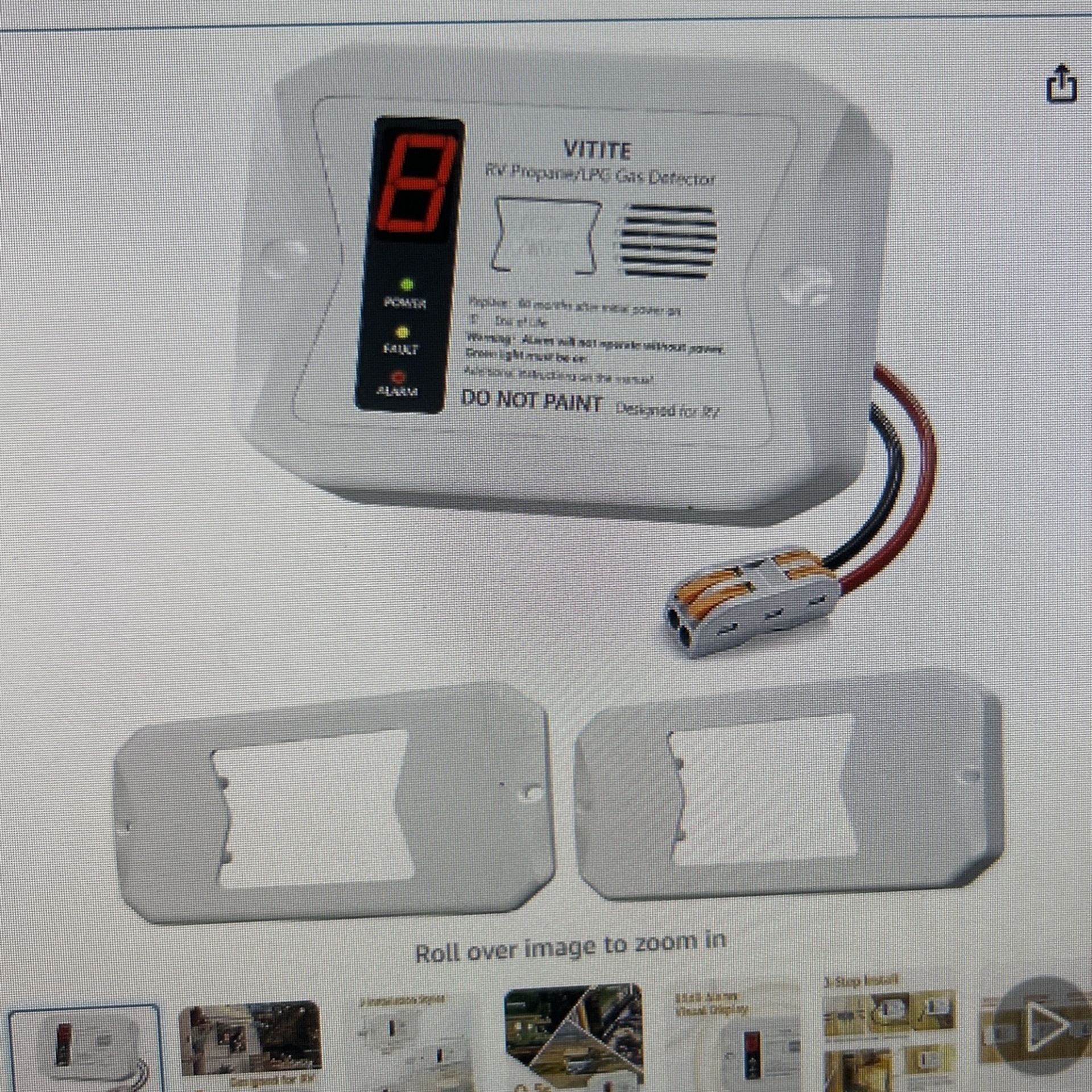 Rv Propane Gas Detector- New Inbox, White.