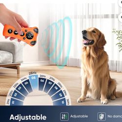  Adjustable Ultrasonic Dog Trainer - World's First Variable Frequency Pet Behavior Corrector with 10 Level Ultra Sound, 18 Dog Whistles, Anti-Bark Fla