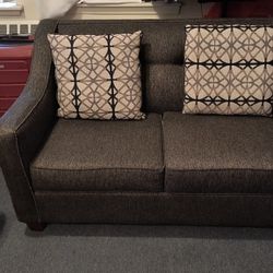 Gray Couch with Pillows