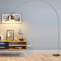 Floor lamp Stainless Steel Floor lamp Living Room lamp Nordic Lighting Creative Simple LED Remote Control Fishing lamp Floor lamp (Body Color : Foot S