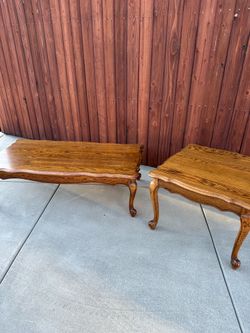 Wood Coffee Table & matching End Table