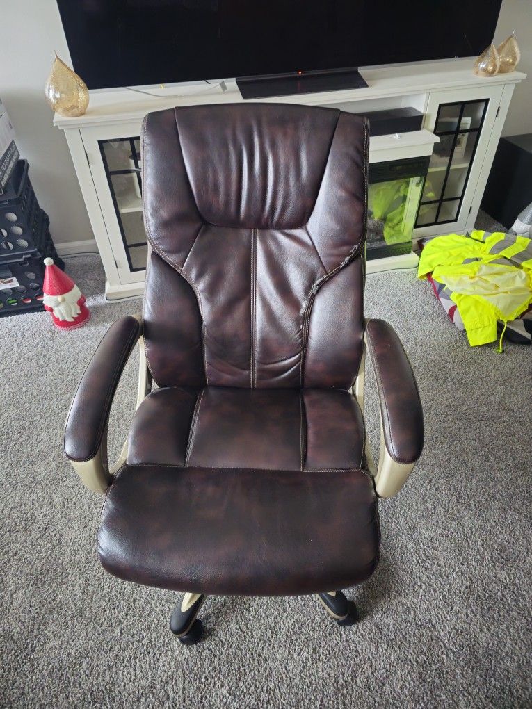 Brown Leather Office Chair