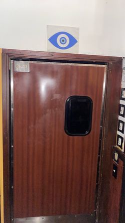 Commercial Swing Door with Porthole Window