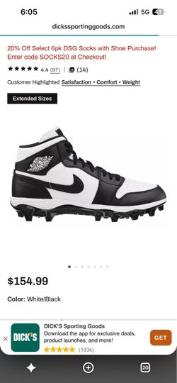 Nike Jordan 1 Football Cleats