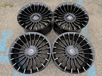 19” bmw alpina b7 gloss black wheels rims new set we finance zero down 750 I 760 I