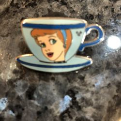 Collectible Disney Cinderella Teacup Mystery Pin.  Size 1 1/4 inches wide and 1 inches long. Purchased at Disneyland.  