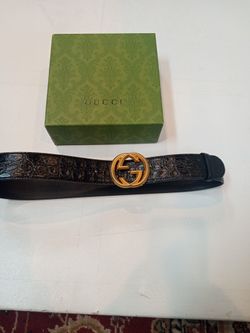 Black Snake Skin Leather Belt