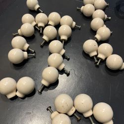 Vintage MCM PORCELAIN DRAWS KNOBS 27 Pcs 
