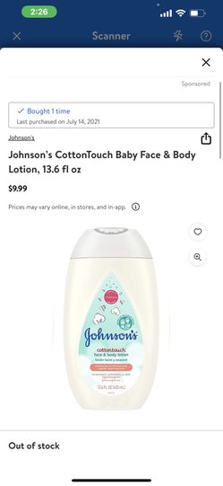 Johnson’s Face & Body Lotion 