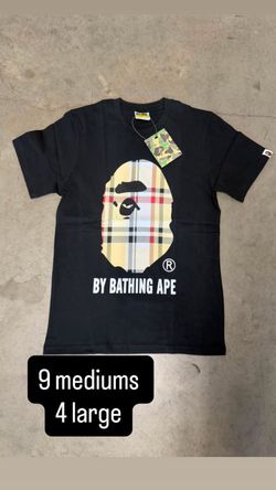 Black Burberry Bape shirts
